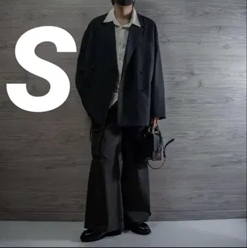 루스 LOOSE 드레이프 오버 디자인 더블 자켓
