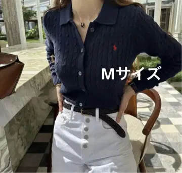 랄프 로렌 케이블 니트 코튼 Polo 가디건