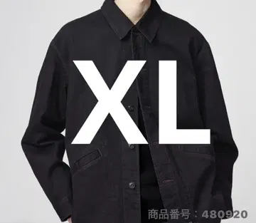 25AW UNIQLO U 오버 사이즈 컬러 데님 자켓 블랙 XL