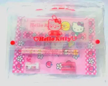 산리오 헬로키티 1997 레어 키티 케이스 문구 세트