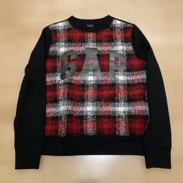 [ 새상품급 ] GAP 체크 무늬 크루넥 트레이닝복