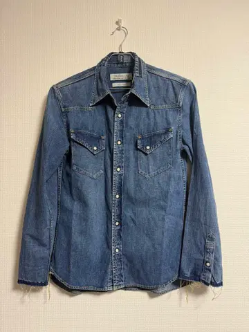 REMI RELIEF 레미 릴리프 데님 웨스턴 셔츠 남성용 깔끔합니다