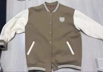 POLO 바시티 자켓 베이지/화이트