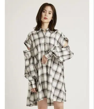 SNIDEL 셔츠 미니 원피스 ORGANIC