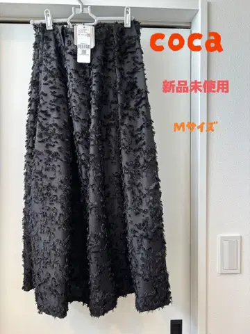 coca 블랙 롱 스커트 M 사이즈