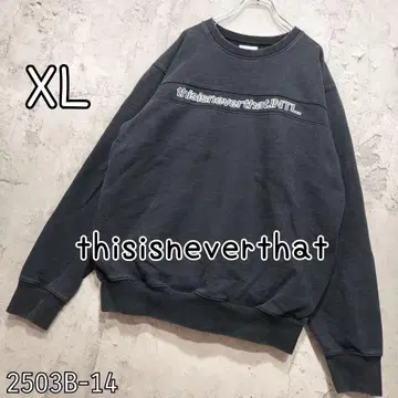 인기 thisisneverthat 맨투맨 스웨트셔츠 블랙 XL
