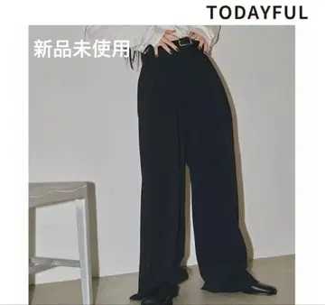 투데이풀 더블 턱 트윌 트라우저스 36