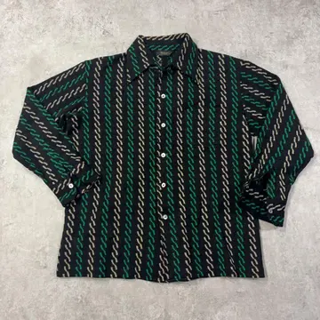 Kazac 올 패턴 셔츠 L 레트로 80s~90s 빈티지 육중한 자카드