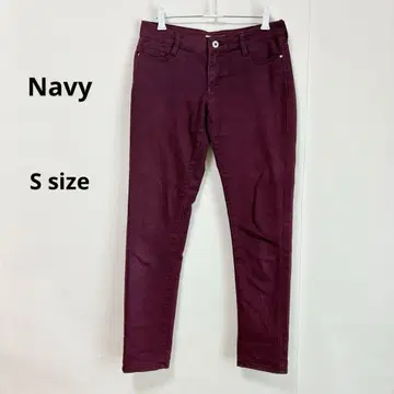 Navy 맥 하우스 데님 슬림 팬츠 S 버건디 캐주얼