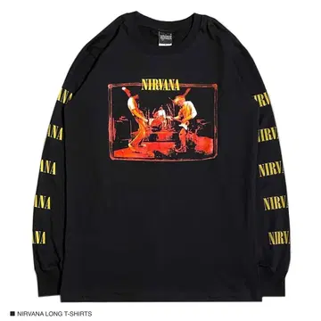 NIRVANA 커트 코베인 L 사이즈 긴팔 롱T셔츠 롱티 밴드T