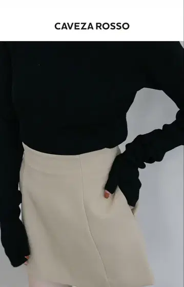 핸드 워머 리브 니트탑 CAVEZA ROSSO