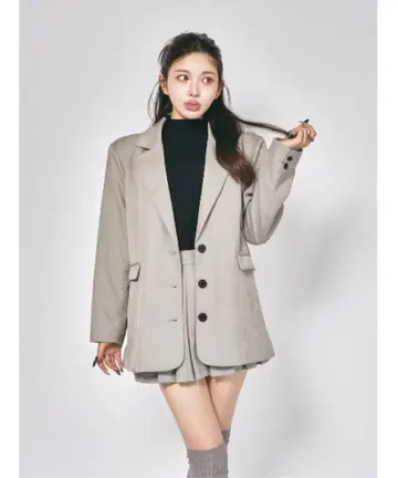 그레이 테일러드 자켓