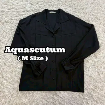 [ Aquascutum ] 빈티지 긴팔 셔츠 블랙 영국제 M