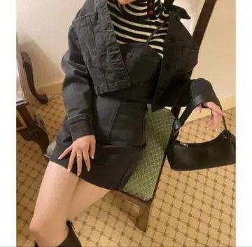 Bibiy. 데님 셋업 블랙