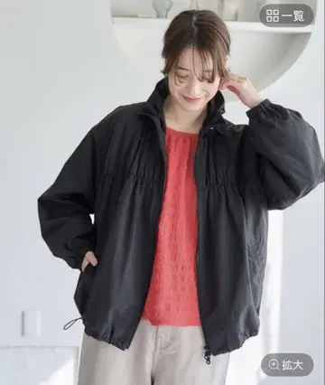 25ss studio CLIP 셔링 디자인 지퍼 블루종