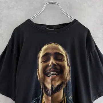 Post Malone 페이드 티셔츠 블랙 XL