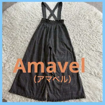 [ Amavel ] 프릴 살로펫, 오버롤, 와이드 팬츠, 프리, 그레이