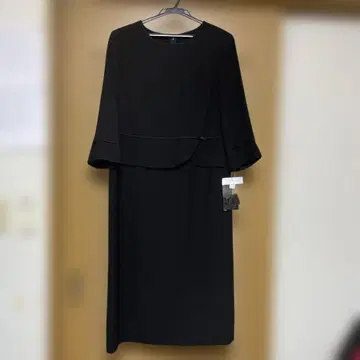 블랙 포멀 원피스 프렌치 슬리브