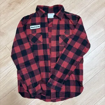 DEUS EX MACHINA 빨검 체크 셔츠
