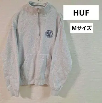 HUF 하프 지퍼 맨투맨 그레이 M
