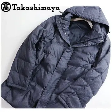 [ 타카시마야 ] 새상품 울 라이크 후디 다운 코트 다운 자켓 3L