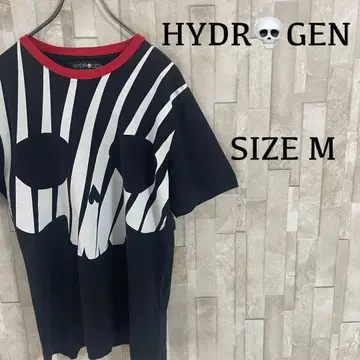 [새상품급] HYDROGEN 스컬 빅 프린트 T셔츠 사이즈 M 블랙