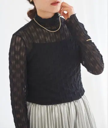 [새상품급] le coeur bland 웨이브 패턴 시어 터틀