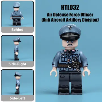독일 공군 대공포 부대 장교 LEGO 호환 미니 피규어 레고 호환 ww2