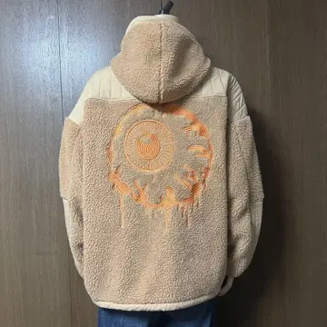 [ 구제 의류 ] MISHKA 로고 자수 집업 보아 후드티
