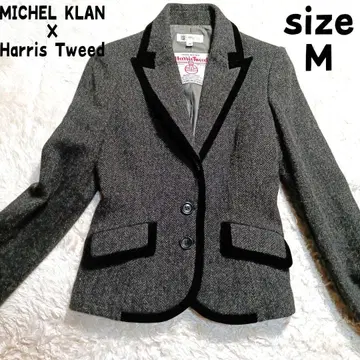 컨디션 최상 미쉘클랑 x Harris Tweed 테일러드 자켓 38