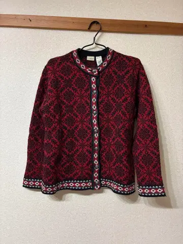 [ 빈티지 구제 의류 ] L.L.Bean 노르딕 무늬 가디건