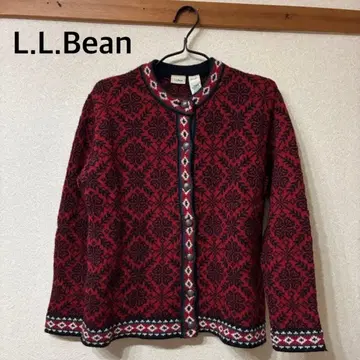 [ 빈티지 구제 의류 ] L.L.Bean 노르딕 무늬 가디건