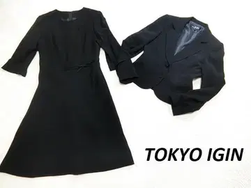 컨디션 최상 도쿄 이긴 허리 리본 원피스 셋업 수트 블랙 9