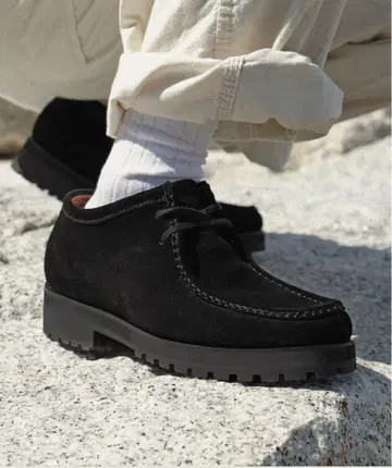 shiun BLACK SUEDE MOCCASIN XXS