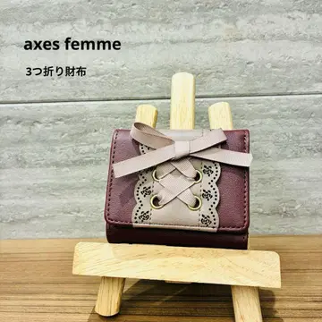 axes femme 레이스업 미니 지갑 리본 컴팩트 지갑 귀여운