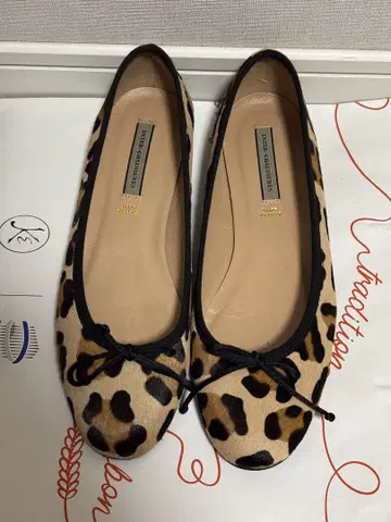 INTER-CHAUSSURES 발레 슈즈 레오파드 무늬 이탈리아제 39