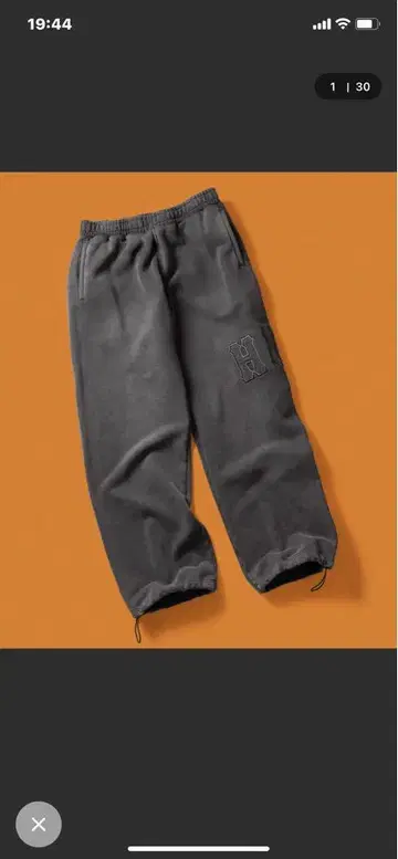 HUF 스웨트 팬츠 블랙