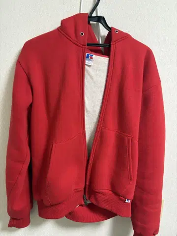80s~90s 러셀 빈티지 더블 페이스 풀 집업 후드티 M