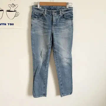 도밍고 슬림 스트레이트 데님 청바지 캐주얼 타이트