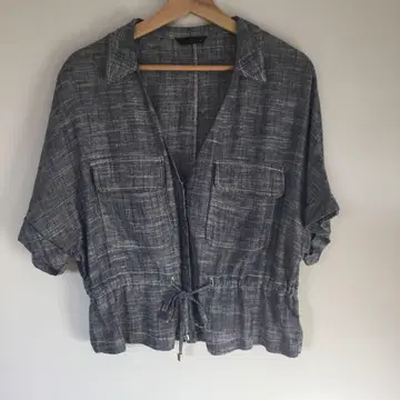 ZARA 사파리 셔츠 zara 허리 리본 포함 셔츠