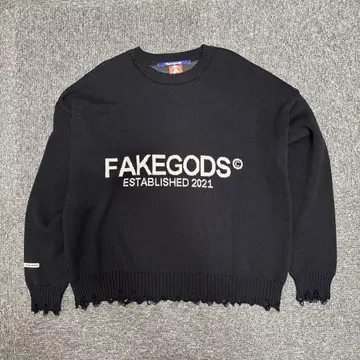 FAKEGODS 블랙 니트 스웨터 M