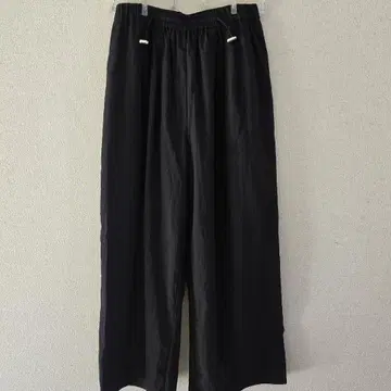로리즈팜 블랙 와이드 팬츠 허리밴딩