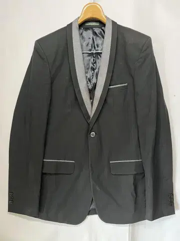 양호 ZARA 자라 남성용 숄카라 셋업 싱글 수트 블랙 M 사이즈