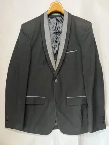 양호 ZARA 자라 남성용 숄카라 셋업 싱글 수트 블랙 M 사이즈