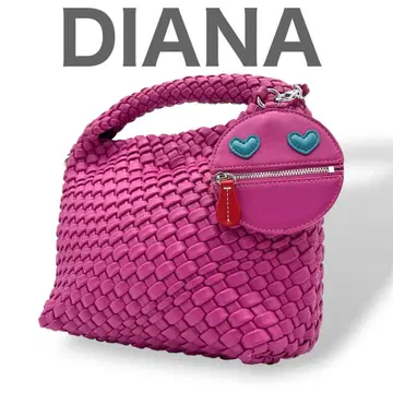 DIANA 다이애나 미니 메쉬백 핸드백 핑크 참 포함