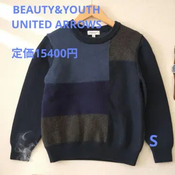 BEAUTY&YOUTH UNITED ARROWS 컬러 블록 니트