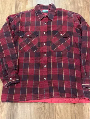 80s 퀼팅 플란넬 셔츠 시어스 XL 커트 코베인 프리넬