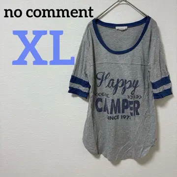 no comment [ XL ] T셔츠 그레이 반팔 오버 사이즈