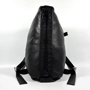 레어 새상품급 카와카와 25bis 럭색 올 가죽 L 블랙