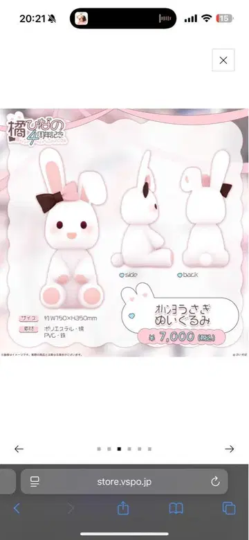 타치바나 히나노 님 한정판 봉제 인형